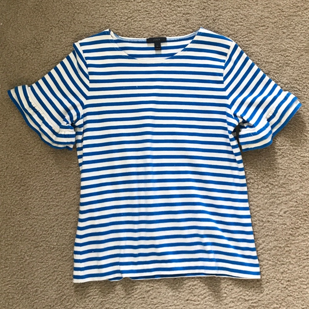 J. Crew Women’s Ruffle Cuff Short Sleeve Top